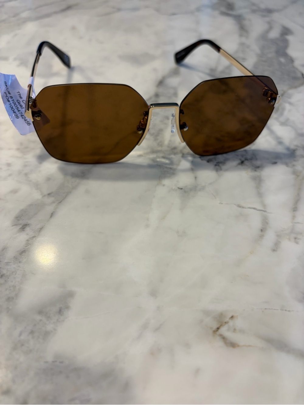 Privé Revaux Women's Brown and Gold Sunglasses